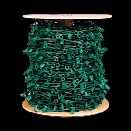 Commercial C9 Bulk Reel Light Strand - 12" Spacing - 1000' Strand - Commercial &amp; Festival Indoor/Outdoor Lighting