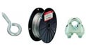 Linear Light Strand Hanging Hardware, Steel Wire Rope, Lag Screw Eyes & Wire Rope Clips