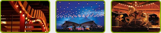330' Candelabra Socket Base Commercial Grade Linear Light Strings - Commercial & Festival Indoor/Outdoor Lighting