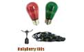 HollyBerry Festive String Light Kit - 100 ft Suspended Red & Green - LSM-S-100-BLK-HB      