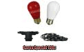 Santa Special Festive String Light Kit - 100ft Red & White Ceramic Bulbs - LSM-100-BLK-SSC       