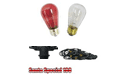 Santa Special Festive String Light Kit - 100 ft Red & White - LSM-100-BLK-SS