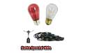 Santa Special Festive String Light Kit - 100 ft Suspended Red & White - LSM-S-100-BLK-SS      