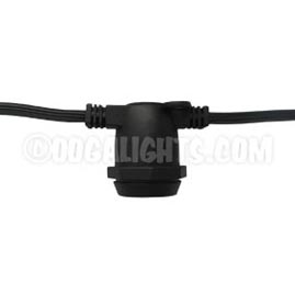 330' Commercial Linear Light String Strand - Candelabra Base - Black - Festival Indoor/Outdoor Lighting