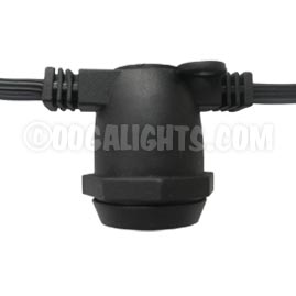 330' Commercial Linear Light String Strand - Intermediate Base - Black - Festival Indoor/Outdoor Lighting