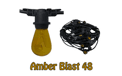 Amber Blast 48 Starter Kit - 48'  Vintage Commercial Linear Light String - Medium Base - LSM-48-AB