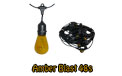 The Amber Blast 48s Starter Kit - 48' Commercial Linear Light String Strand - Suspended Medium Base - LSM-S-48-AB