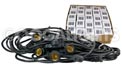 Starter Kit - 48' Commercial Linear Light String Strand - Medium Base Suspended - Black - LSMS48BLK-KIT