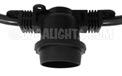 48' Commercial Linear Light String Strand - Medium Base - Black LSM2448-BLK