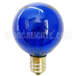 7.5 Watt Candelabra Base Linear Commercial Light Stringer Bulb - 25 Pack - Blue - Festival Indoor/Outdoor Lighting