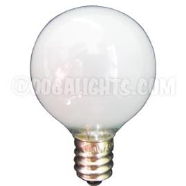 7.5 Watt Candelabra Base Linear Commercial Light Stringer Bulb - 25 Pack - Frosted - Festival Indoor/Outdoor Lighting