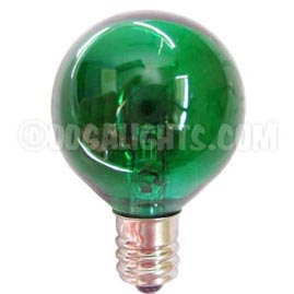 7.5 Watt Candelabra Base Linear Commercial Light Stringer Bulb - 25 Pack - Green - Festival Indoor/Outdoor Lighting