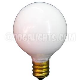7.5 Watt Candelabra Base Linear Commercial Light Stringer Bulb - 25 Pack - White - Festival Indoor/Outdoor Lighting