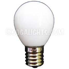 10 Watt S11 Intermediate Base Linear Commercial Light Stringer Bulb - 25 Pack - White - Festival Lighting