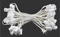 Indoor/Outdoor Candelabra Base Globe Party String Light Strand Set - White Wire - 25 Clear Bulbs - 12" Spacing - AIS-25WHC7OD