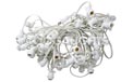 Indoor/Outdoor Candelabra Base Globe Party String Light Strand Set - White Wire - 50 Clear Bulbs - 12" Spacing - AIS-50WHC7OD