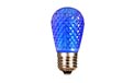 LED S14 Light Bulb - Medium Base - Faceted Bulb - Blue - LI-S14LED-BL