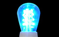 LED S14 Light Bulb - Medium Base - Blue/Glass - LI-S14LED-BL/GL