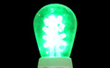 LED S14 Light Bulb - Medium Base - Green/Glass - LI-S14LED-GR/GL