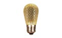 LED S14 Light Bulb - Medium Base - Faceted Bulb - Sun Warm White