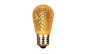 LED S14 Light Bulb - Medium Base - Faceted Bulb - Yellow