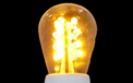 LED S14 Light Bulb - Medium Base - Yellow/Glass - LI-S14LED-YE/GL
