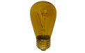 11 Watt S14 Medium Base Linear Commercial Light Stringer Bulb - 25 Pack - Amber - B11S14-AM-PK