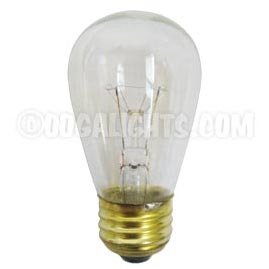 11 Watt S14 Medium Base Linear Commercial Light Stringer Bulb - 25 Pack - Clear - Festival Indoor/Outdoor Lighting