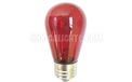 11 Watt S14 Medium Base Linear Commercial Light Stringer Bulb - 25 Pack - Red B11S14-RE