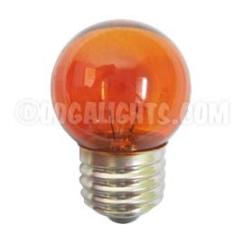 7.5 Watt S11 Medium Base Linear Commercial Light Stringer Bulb - 25 Pack - Amber - Festival Indoor/Outdoor Lighting