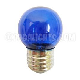 7.5 Watt S11 Medium Base Linear Commercial Light Stringer Bulb - 25 Pack - Blue - Festival Indoor/Outdoor Lighting