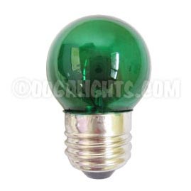 7.5 Watt S11 Medium Base Linear Commercial Light Stringer Bulb - 25 Pack - Green - Festival Indoor/Outdoor Lighting