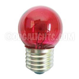 7.5 Watt S11 Medium Base Linear Commercial Light Stringer Bulb - 25 Pack - Red - Festival Indoor/Outdoor Lighting