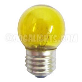 7.5 Watt S11 Medium Base Linear Commercial Light Stringer Bulb - 25 Pack - Yellow - Festival Indoor/Outdoor Lighting
