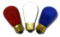 Red, White &amp; Blue Transparent Light Bulb Kit - 25 Pack - B11S14-RWBT-KIT          