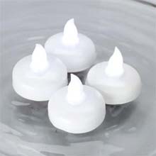 White LED Water-Activated Floating Tea Light Set