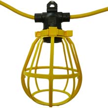 Yellow 7 Cage Industrial Light Strand TAB-3507Y