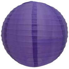 Dark Purple 14" Round Nylon Lantern SH17
