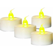 4 Pack White Battery Operated Tea Light Candle - 903949
