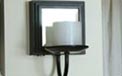 Mirror & Crystal Flameless Candle Wall Sconces - Battery Operated Candle Sconces