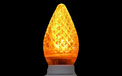 Commercial LED C7 Linear Light Strand Bulbs - 25 Pack - Orange Faceted - HB-LEDC7ORG25PK