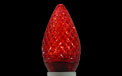 Commercial LED C7 Linear Light Strand Bulbs - 25 Pack - Red Faceted - HB-LEDC7RED25PK