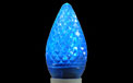 Commercial LED C9 Linear Light Strand Bulbs - 25 Pack - Blue Faceted - HB-LEDC9BL25PK