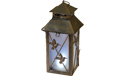 Solar Rustic Metal Square Lantern - Hummingbird - GC1743080H