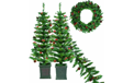 S/4 Pre-Lit Tree(2), Garland and Wreath Set - 902683