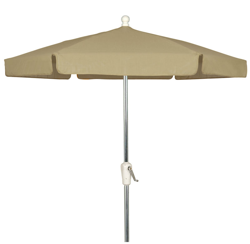 Beige 7 5 39 Hexagon Garden Umbrella Bright Aluminum