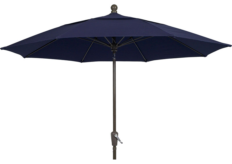 Navy Blue Canopy 9 Octagon Patio Crank Umbrella Bronze Finish 9 Navy Blue Patio Umbrella Bronze Finish Crank Lift Fb 9hcrcb