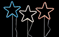 Red White &amp; Blue RopeLight Star Stake Light Set HSM-3STAR
