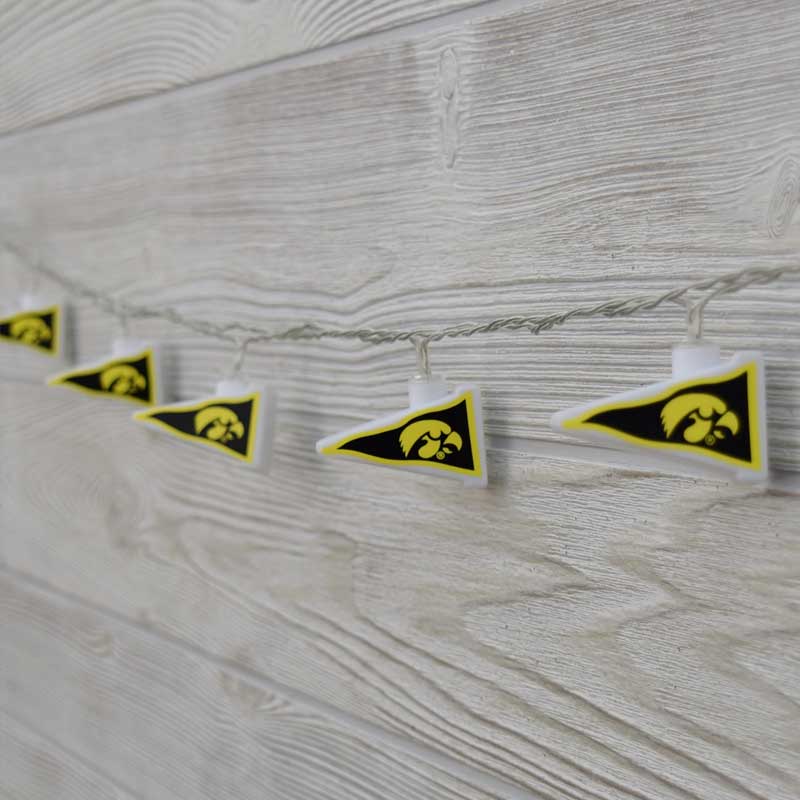 NCAA Iowa Hawkeyes LED Pennant Lights Battery Operated