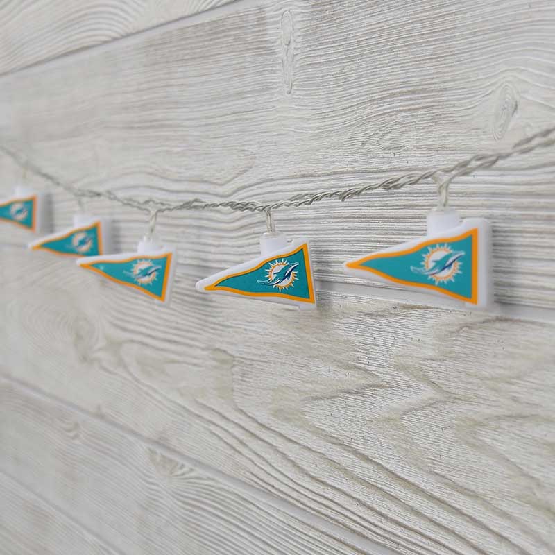 NFL Miami Dolphins LED Pennant Lights - Battery Operated
